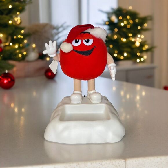 Vintage M&M’s Red Musical Candy Dish Christmas Display Telco Motion-Ette, Tested - Picture 1 of 11